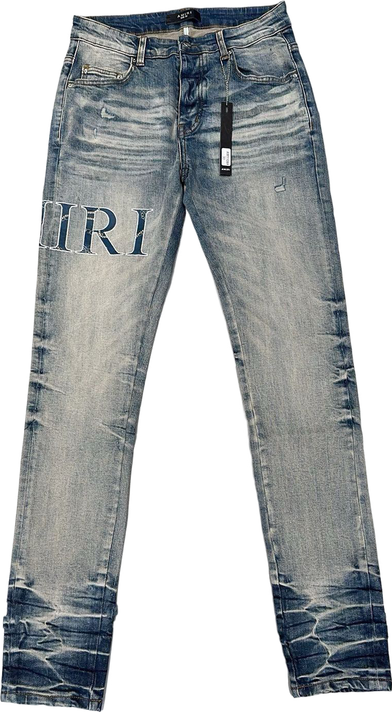 Amiri Jeans Vintage Délavé Imprimé Logo