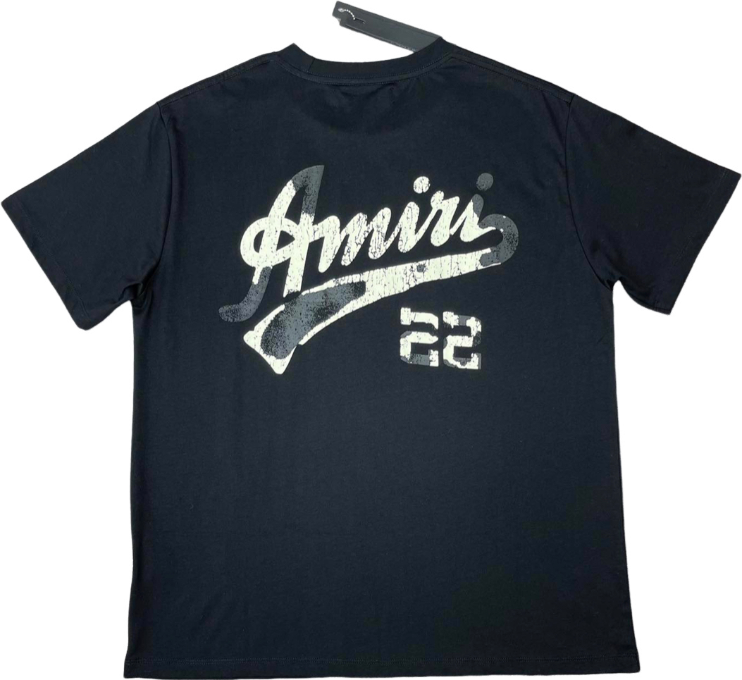 Tee-shirt Amiri Noir Imprimé Logo Baseball 22