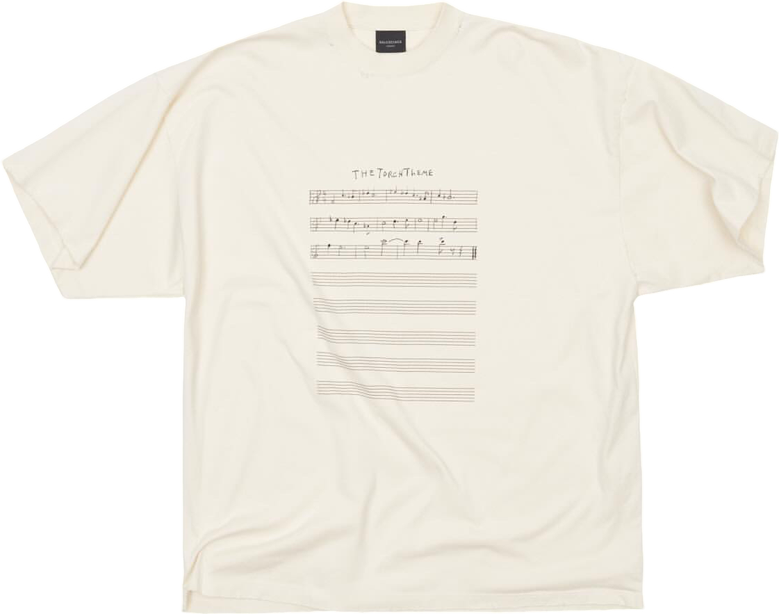 Balenciaga Tee-Shirt The Torch Theme Imprimé Musical