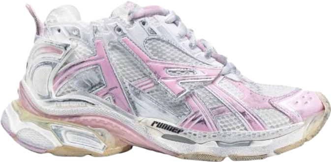 Baskets Running Rose et Blanc - Design Sportif Moderne