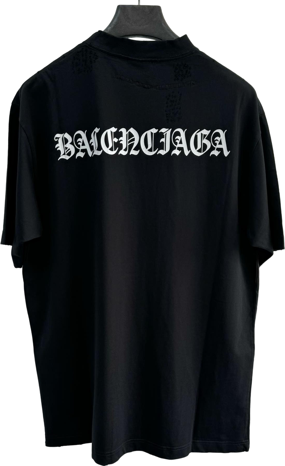 Balenciaga T-Shirt Logo Gothique Noir