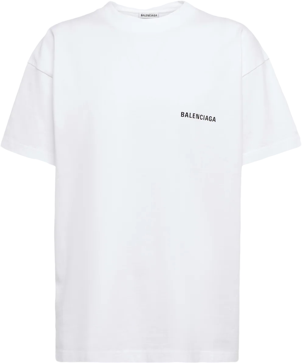 T-shirt Balenciaga Logo Blanc