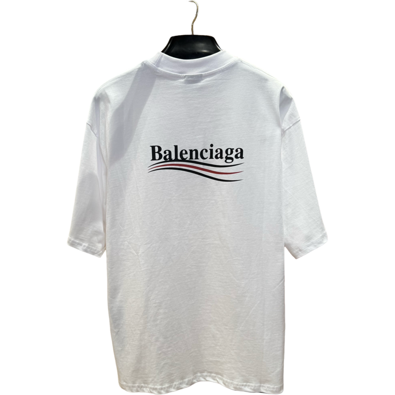 Balenciaga T-Shirt Blanc Logo Graphique