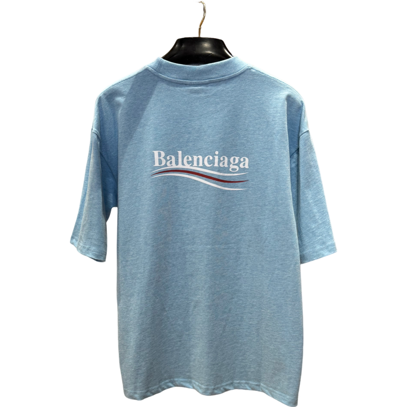 Balenciaga T-Shirt Logo Bleu Clair