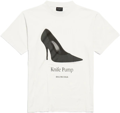 Balenciaga Knife Pump T-Shirt White