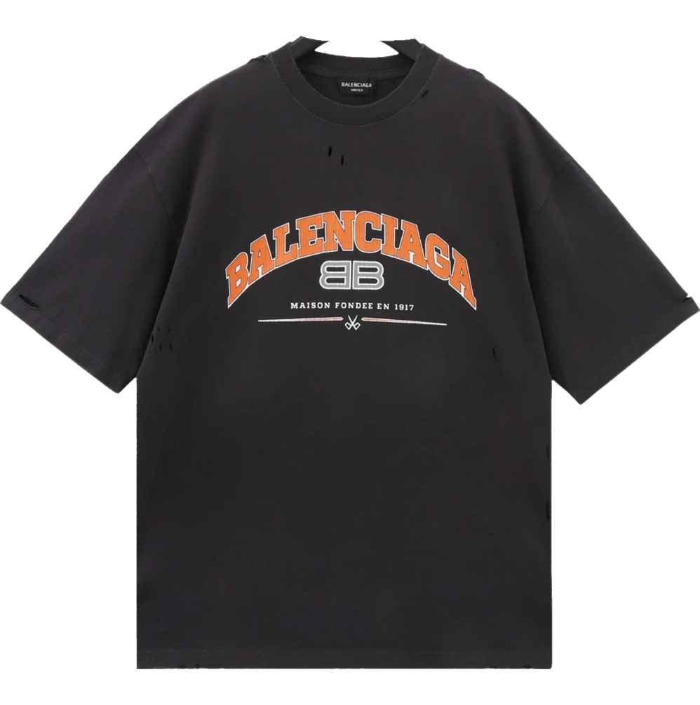 T-shirt Balenciaga Maison Fondée en 1917 Noir