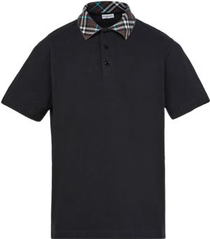 Polo Burberry à Carreaux Noir et Blanc