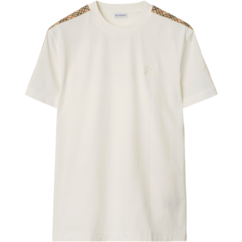 T-shirt Burberry à rayures check aux épaules