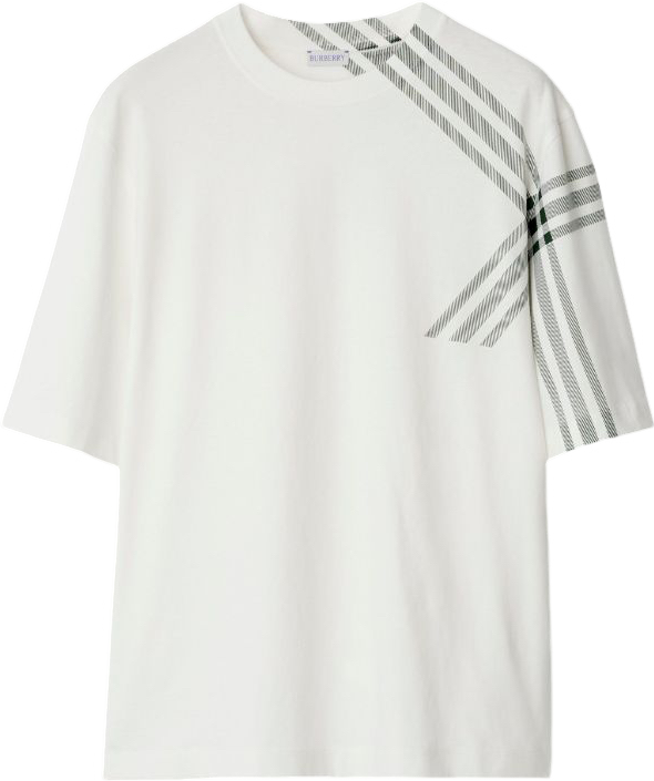 T-shirt Blanc Imprimé Graphique Minimaliste