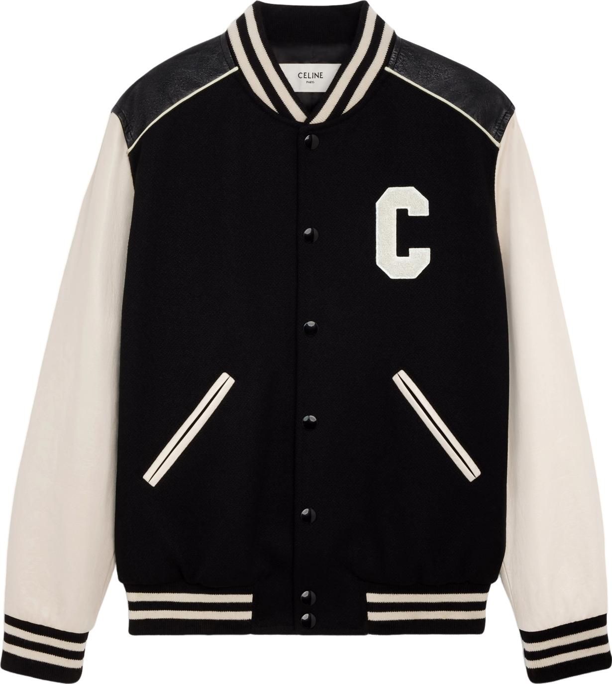 Céline Veste College Bicolore Noir et Crème