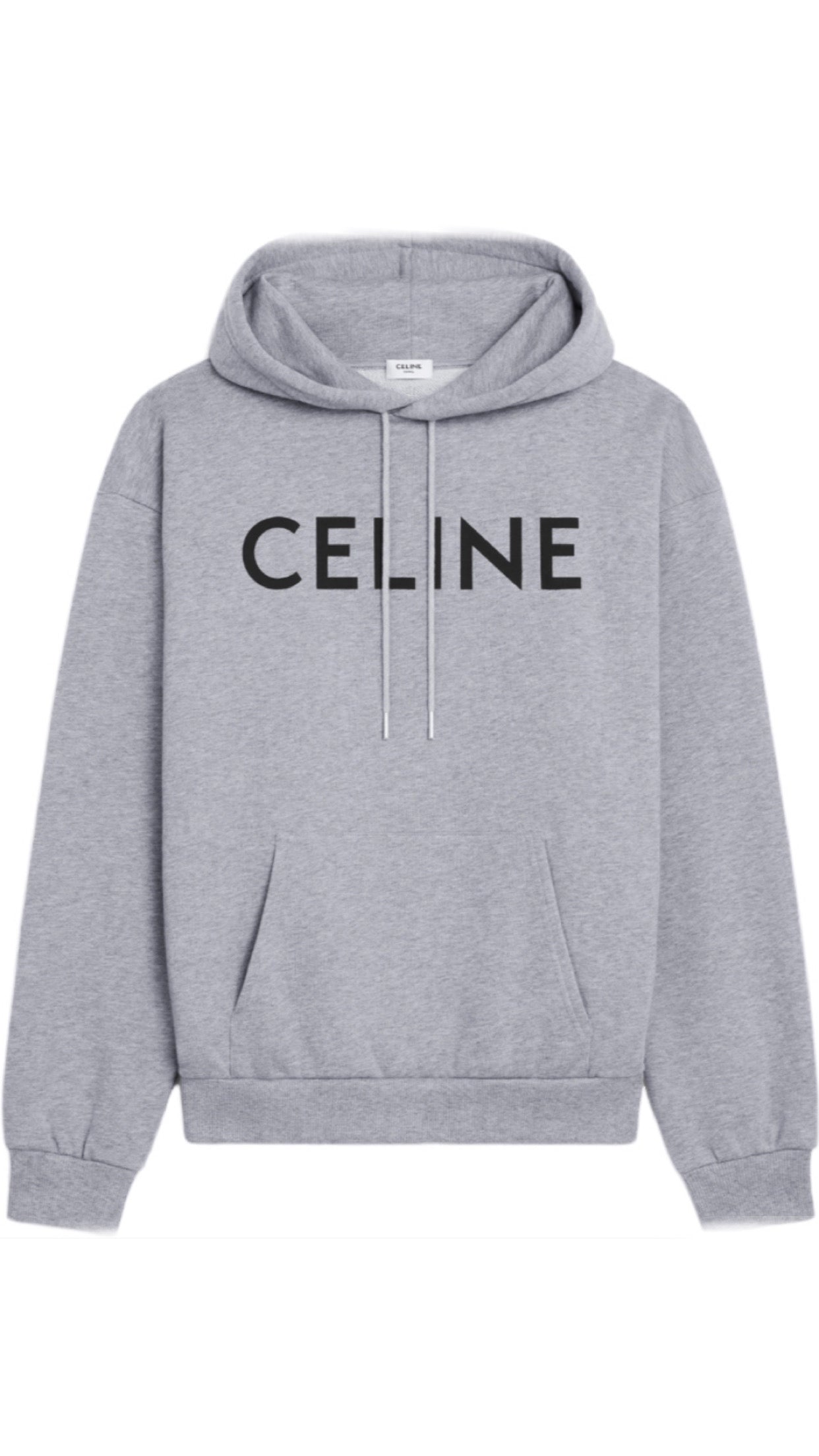 Céline Hoodie Logo Gris Chiné