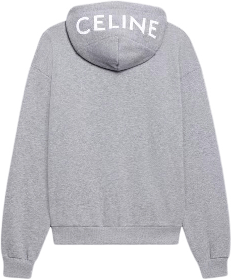 Céline Hoodie Gris avec Logo Brodé