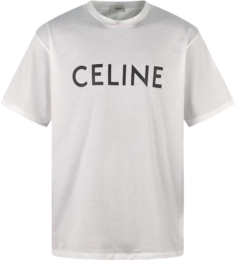 Céline Tee-shirt Logo Imprimé Coton
