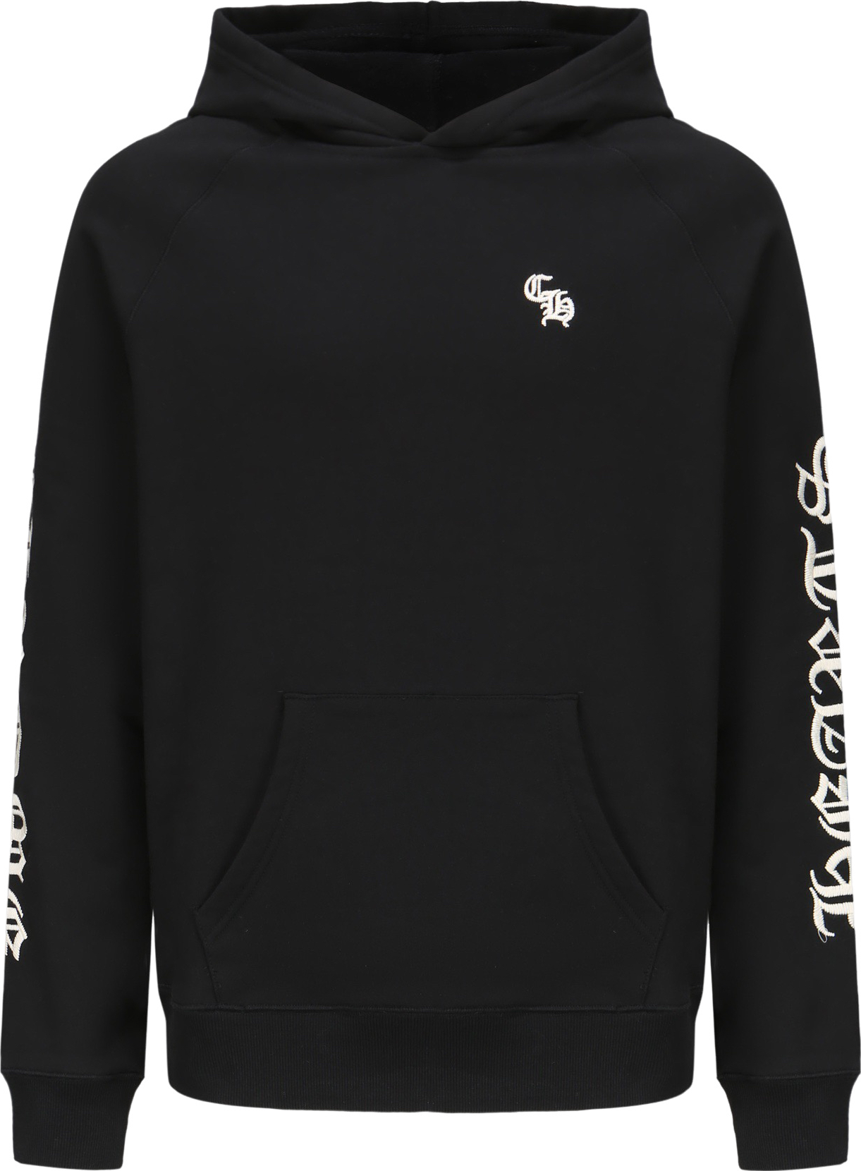 Hoodie Chrome Hearts Noir Logo Brodé