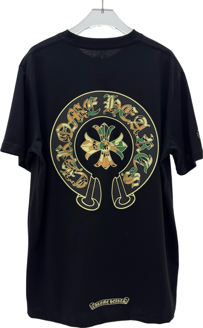 Chrome Hearts T-Shirt Noir Imprimé Cross Horseshoe