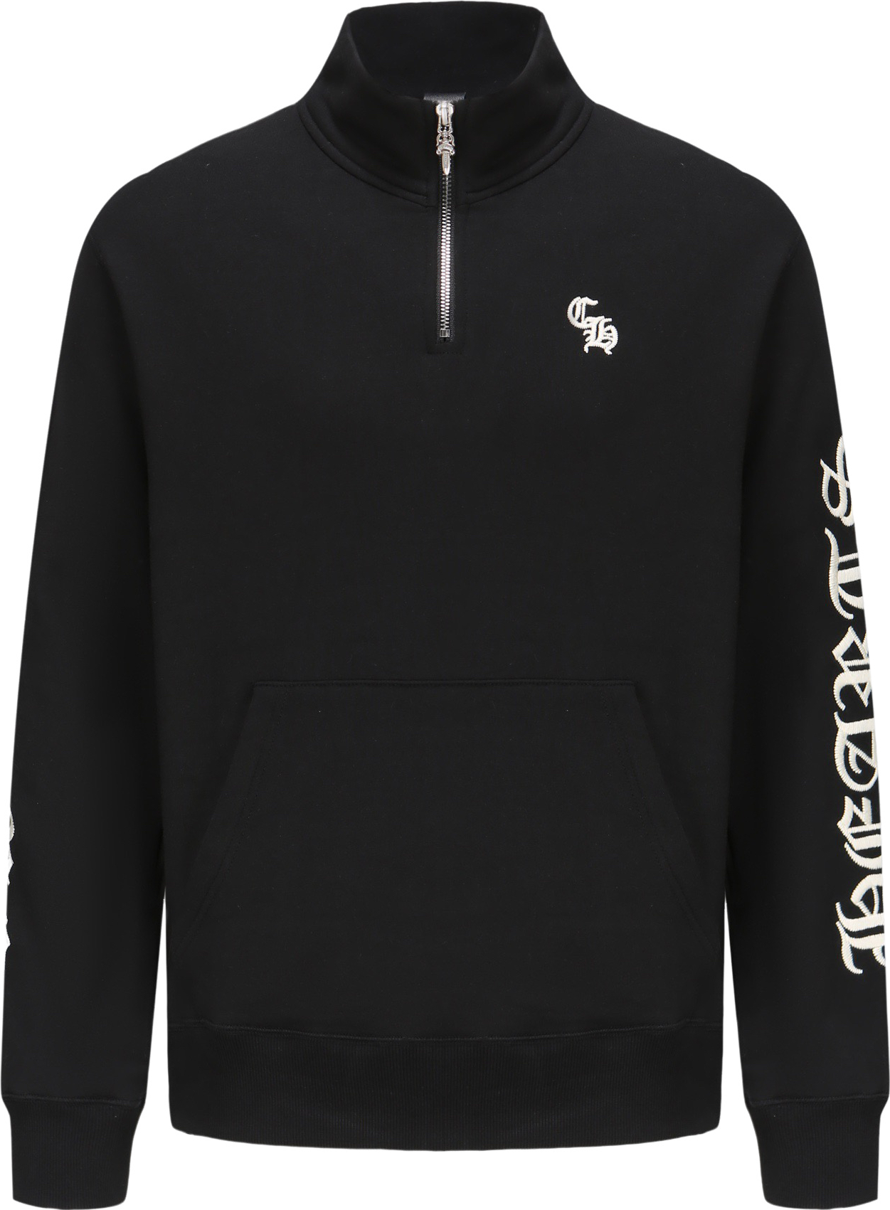 Sweatshirt Chrome Hearts avec col roulé et fermeture éclair