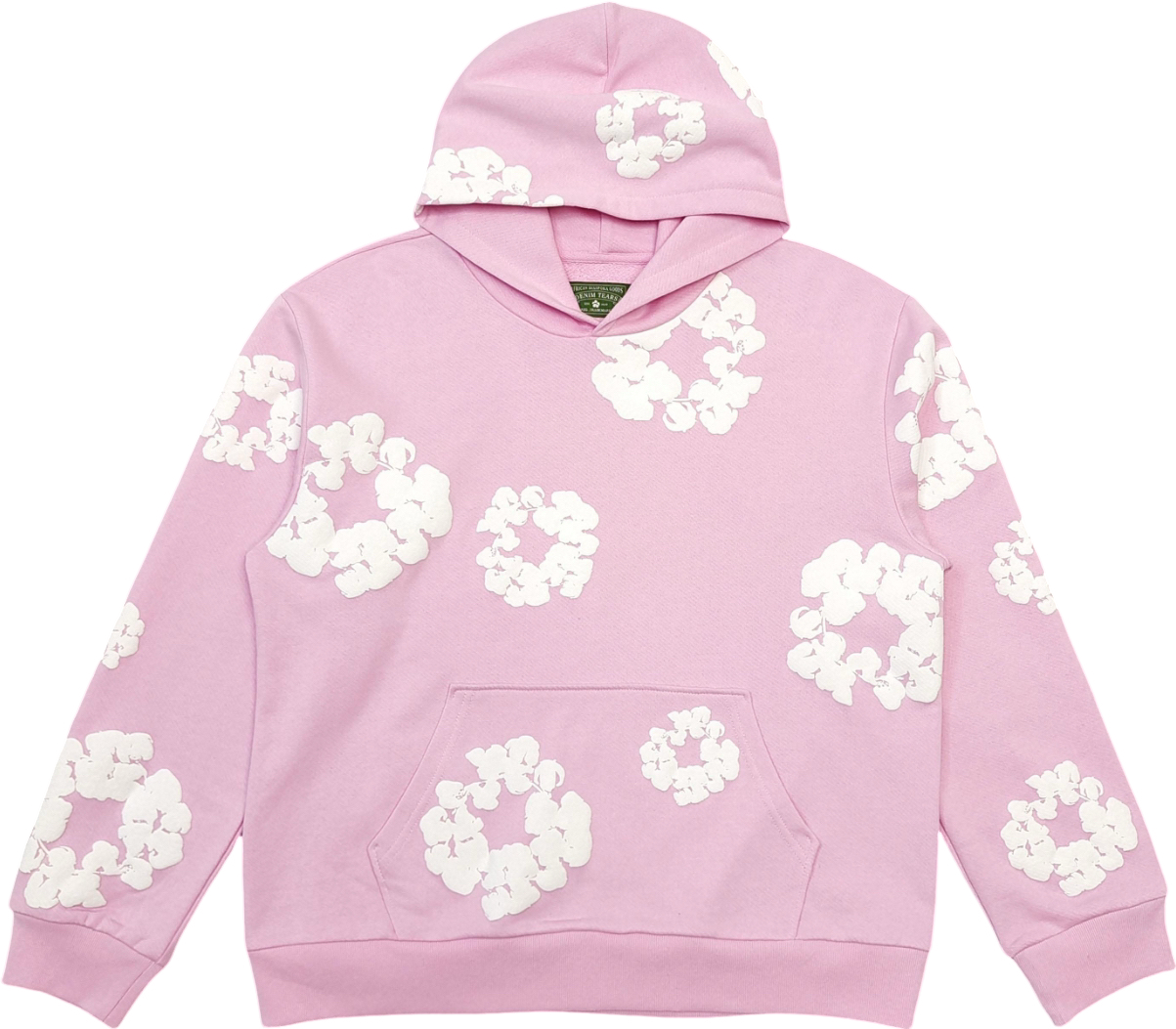 Hoodie Popcorn Design Rose et Blanc