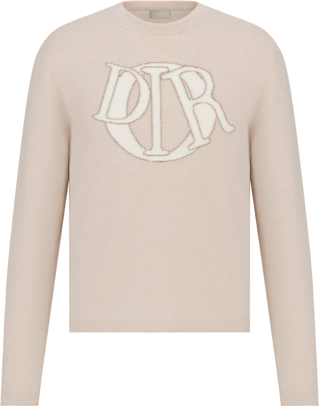 Pull Dior Monogramme Logo Brodé Crème