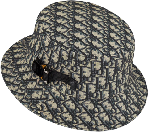 Chapeau Dior Monogram Toile Beige et Marine