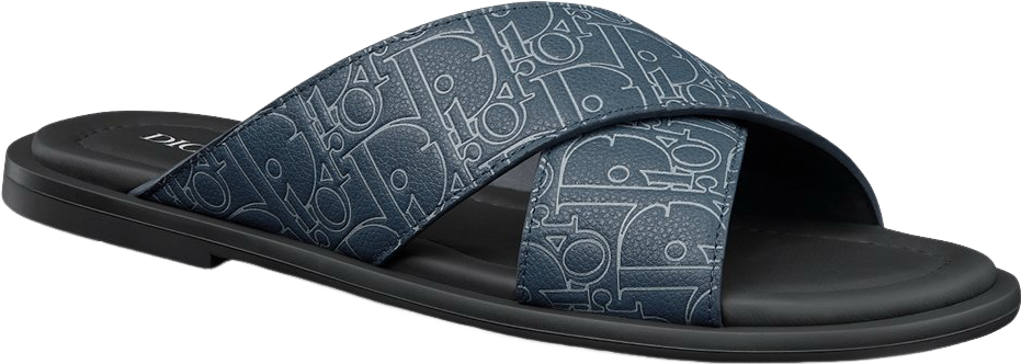 Sandales Dior Homme Monogram Bleu Marine et Noir