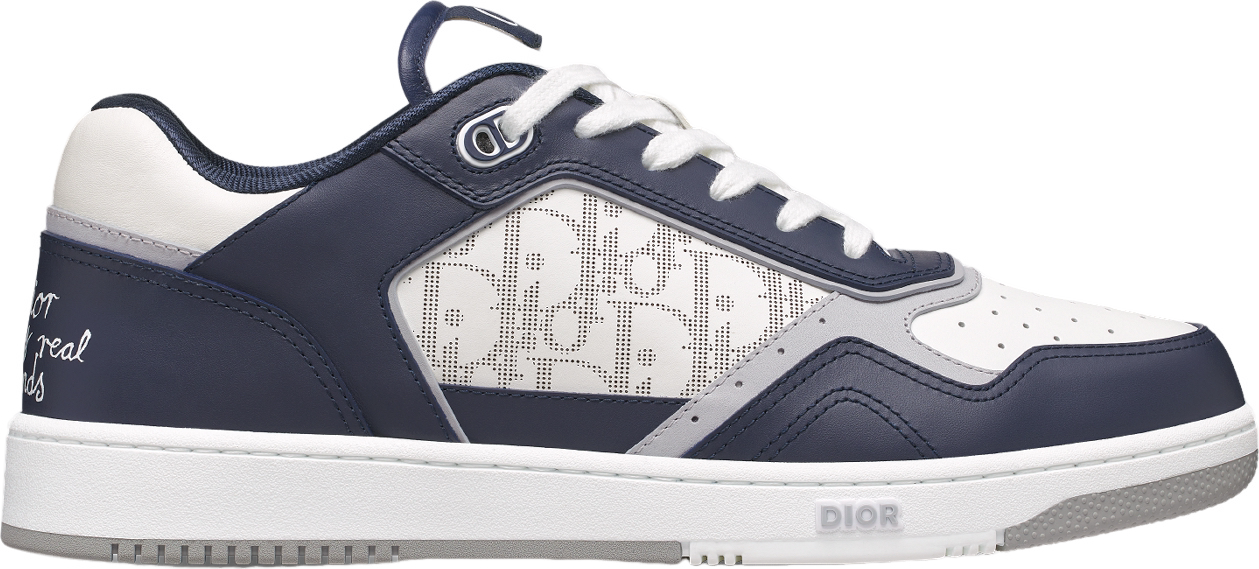 Sneaker Dior B27 Cuir Blanc et Bleu Marine