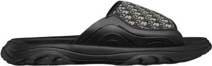 Sandale de luxe noire avec détails texturés
