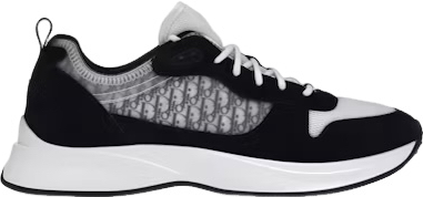 Sneaker sportive noir et blanc avec détails gris