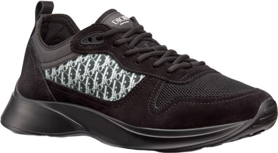 Sneaker Sport Noir et Blanc avec Détails Texturés