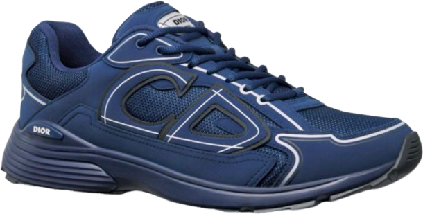 Chaussure de Sport Dior Bleue Marine avec Détails Contrastants