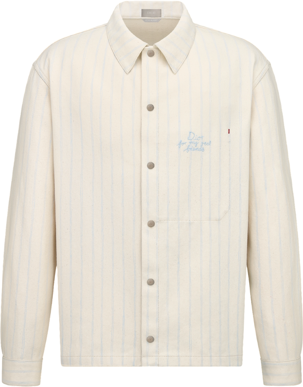 Dior Chemise Oversized à Rayures avec Broderie