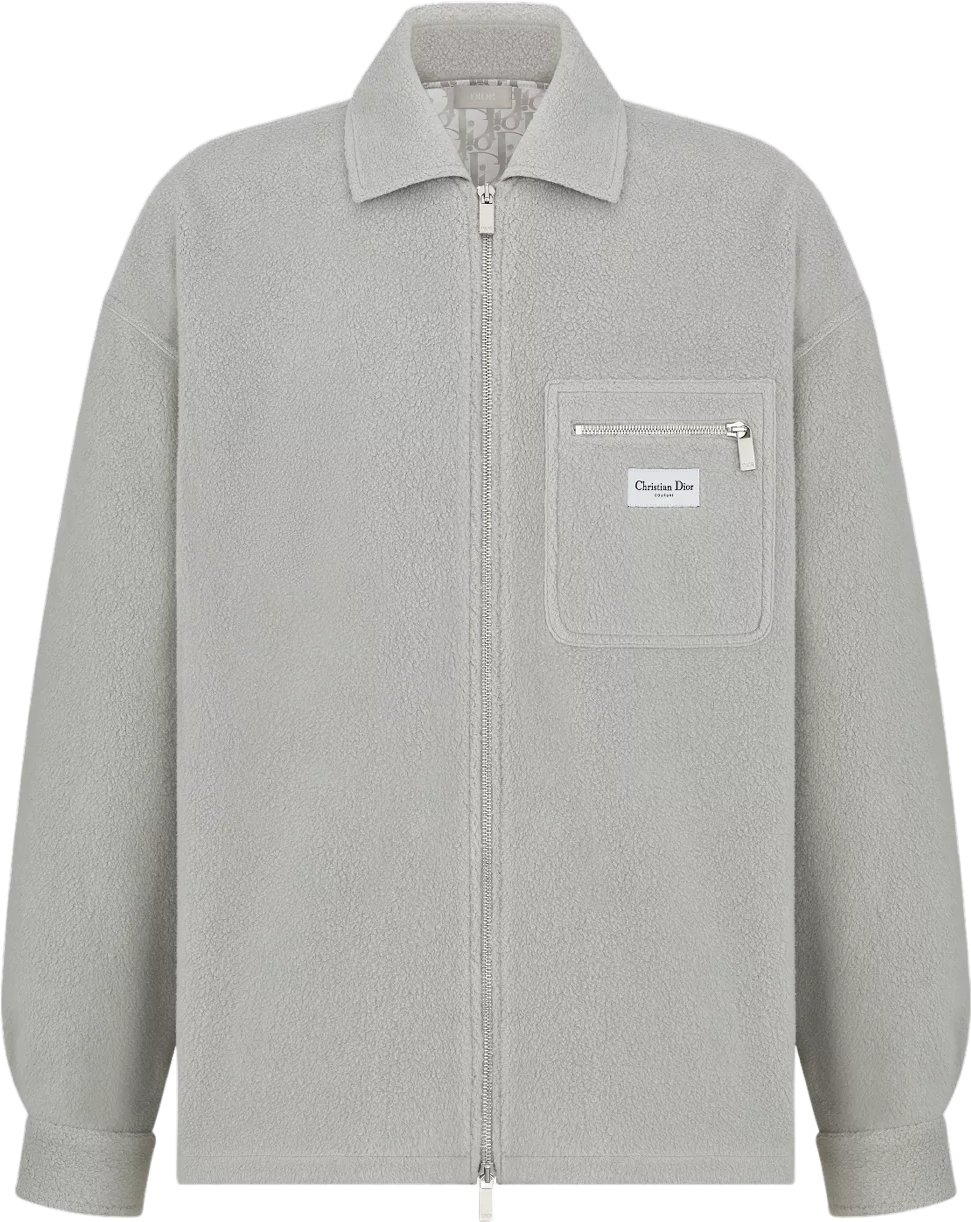 Christian Dior Veste Chemise Zippée Grise
