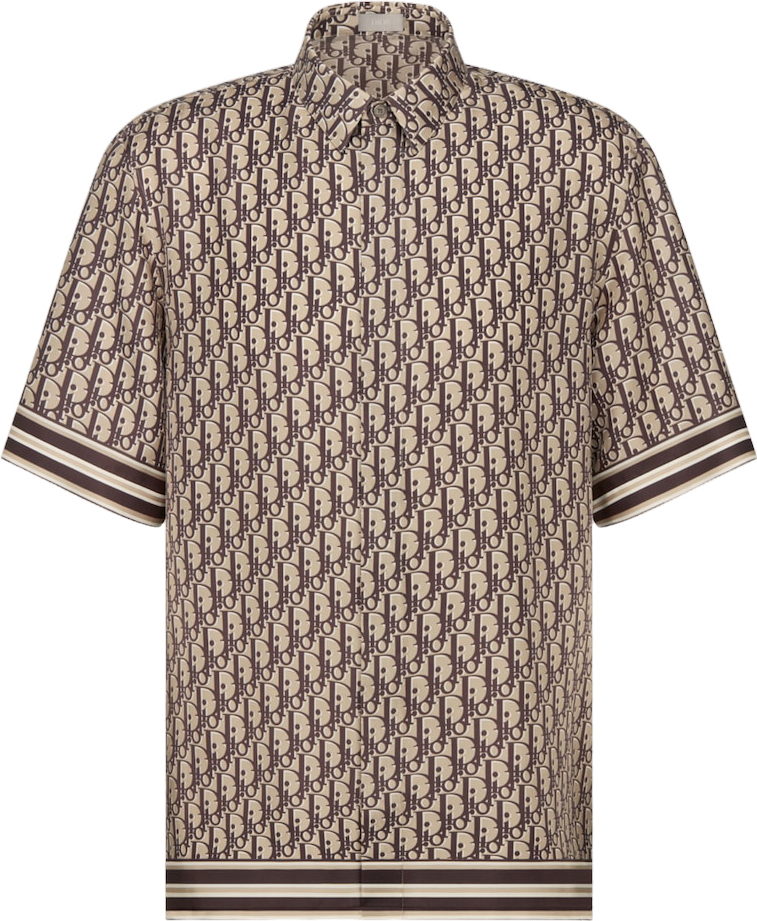 Dior Chemise Oblique Monogram Beige et Marron