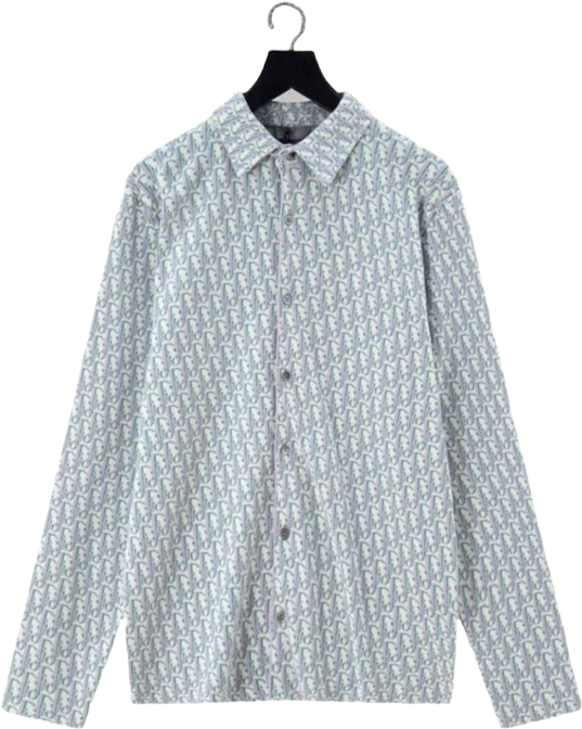 Chemise Dior Oblique Monogram Bleu Ciel