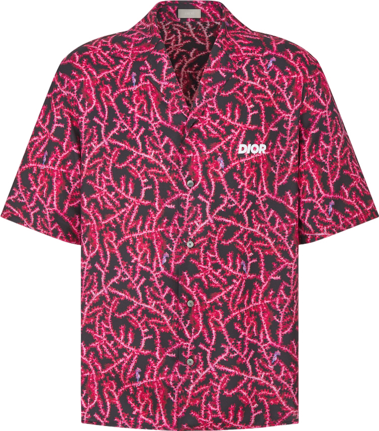 Chemise Dior Imprimé Monogram Rose et Noir