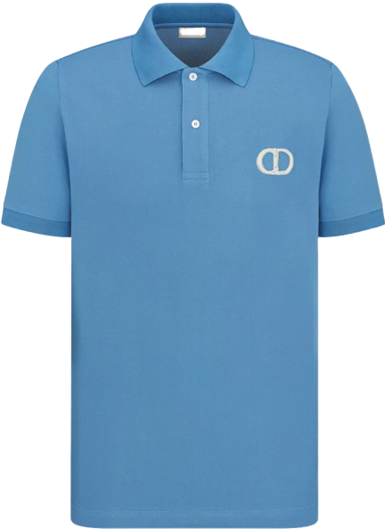 Polo Dior CD Logo Bleu Ciel