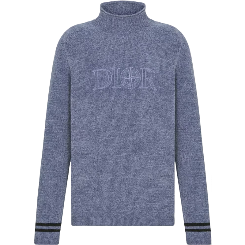 Pull col roulé DFR avec détails rayures aux poignets