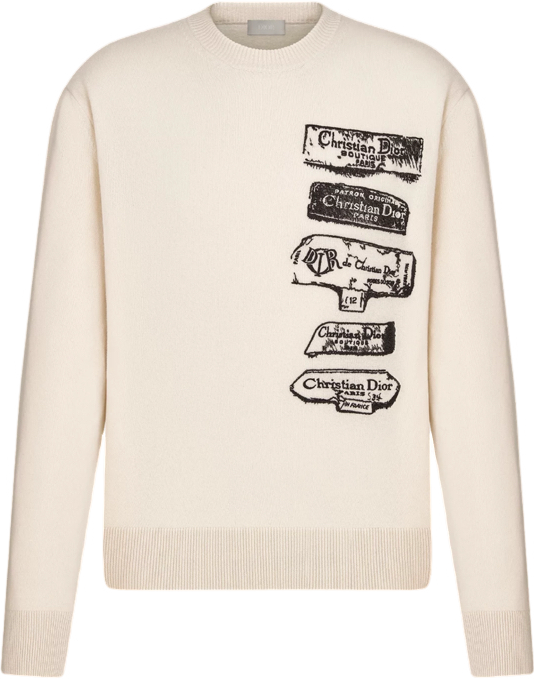 Pull Christian Dior Vintage avec logos multiples
