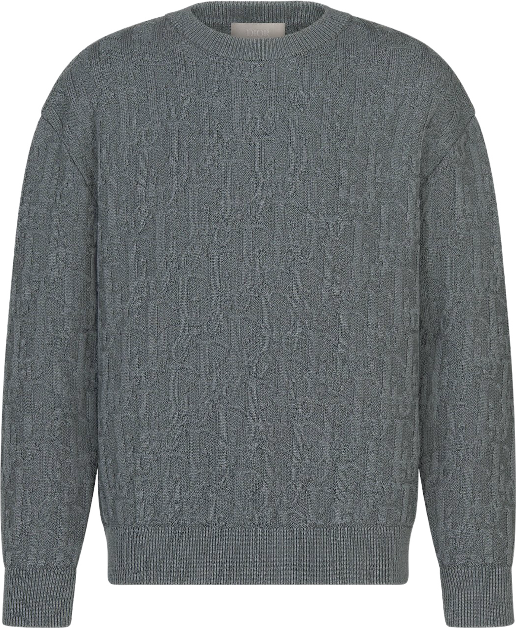 Pull Gris à Torsades Col Rond