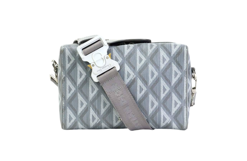 Sac Dior Oblique Canvas Crossbody Bag Gris