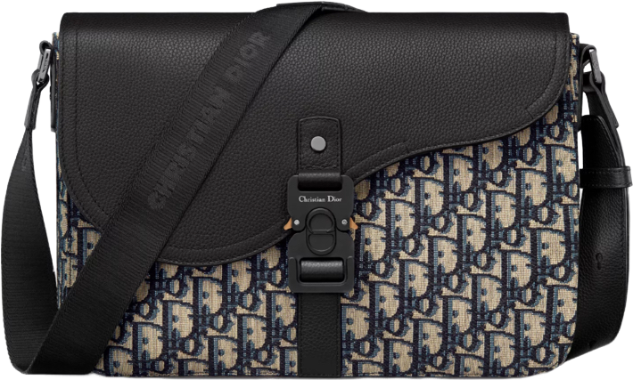 Sac Dior Saddle Bag Monogram Oblique Canvas et Cuir Noir