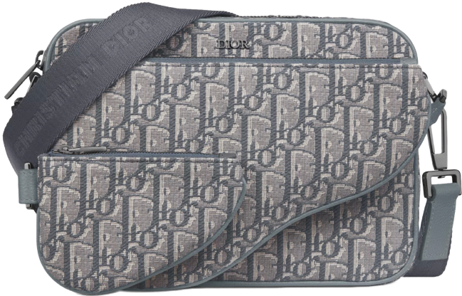 Sac Dior Oblique Messenger Gris