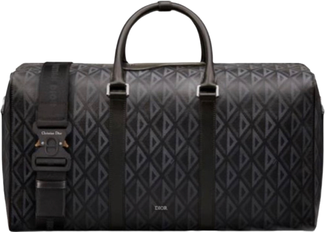 Sac de voyage Dior Oblique Boston en toile monogramme noir