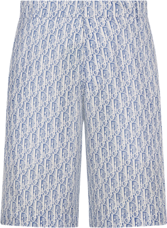 Short Dior Monogram Motif Bleu et Blanc
