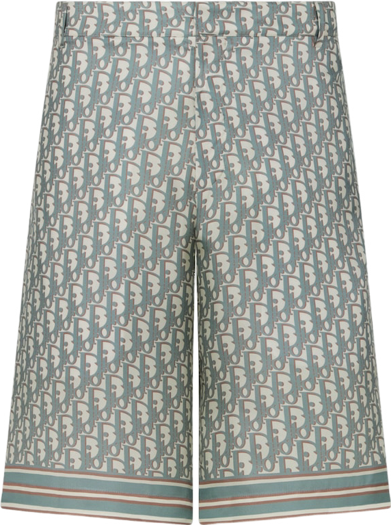 Dior Short Oblique Monogram Jacquard Bleu Gris