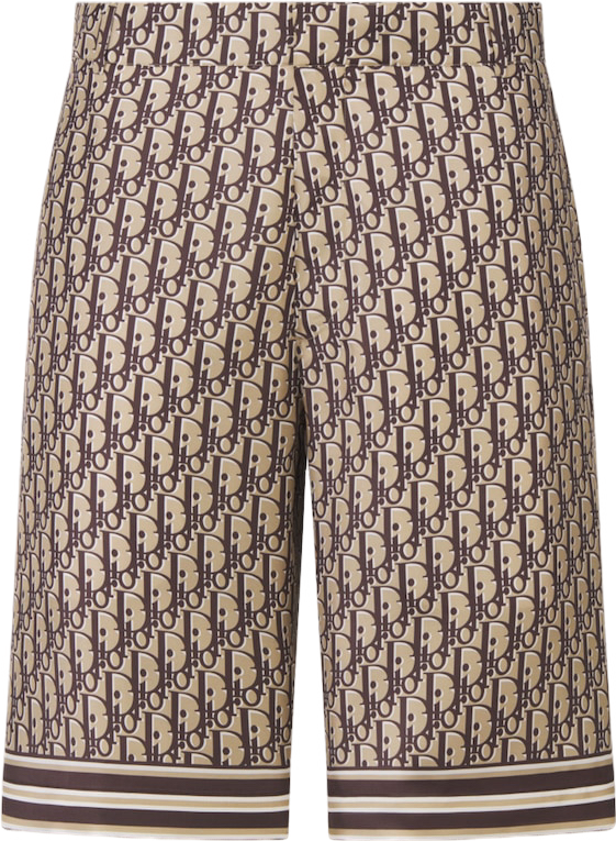 Dior Short Monogram Oblique Beige et Marron