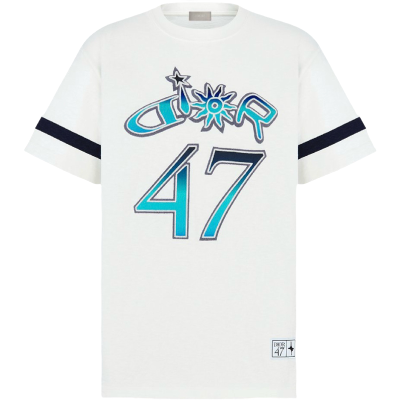 Tee-shirt graphique Autre 47 à rayures contrastantes