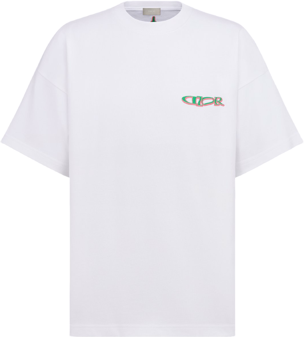 Cuer T-shirt Oversize Blanc Logo Coloré