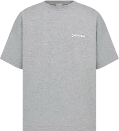 Tee-shirt Dior Gris Logo Brodé
