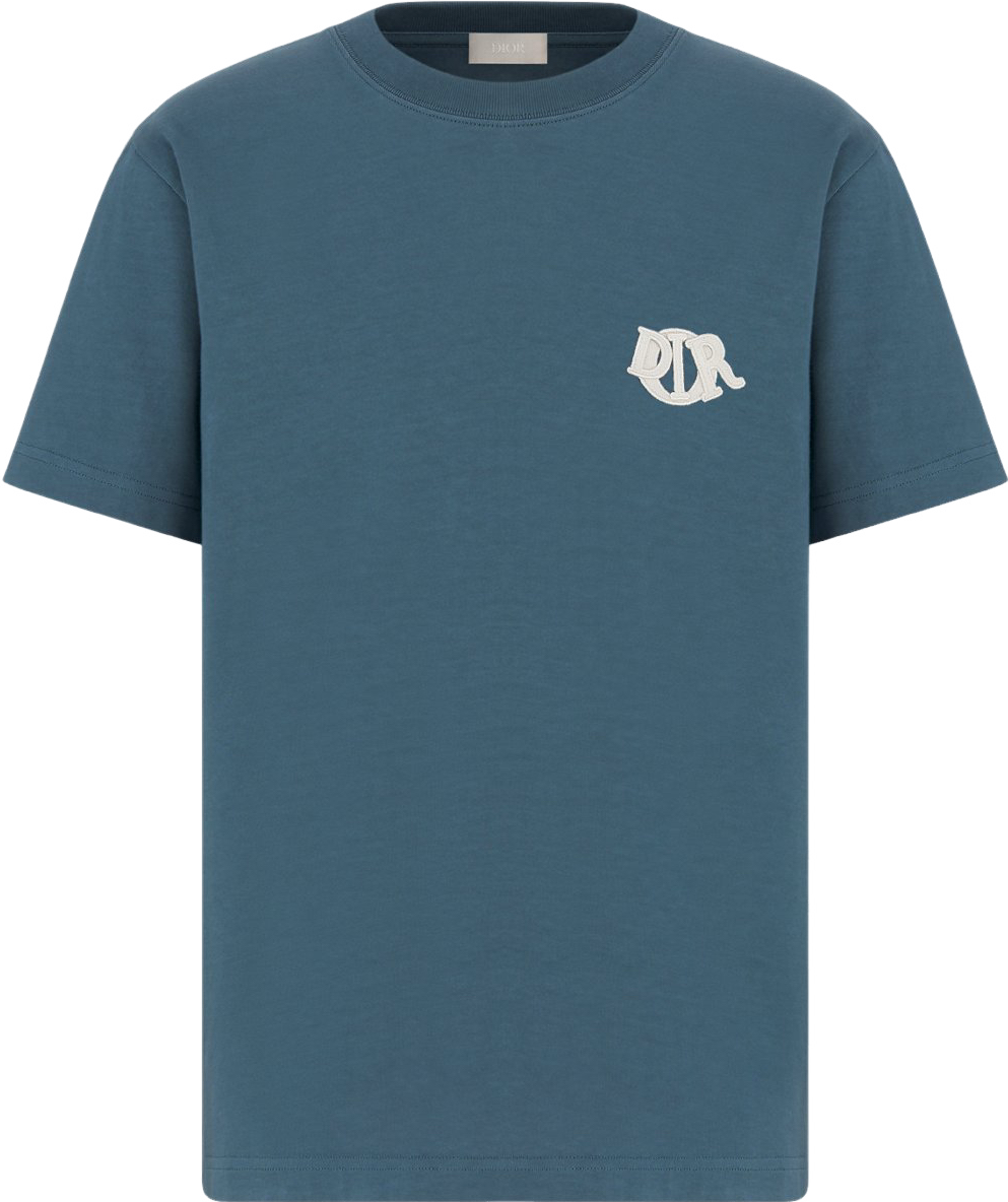 Dior T-shirt Signature Bleu Ardoise