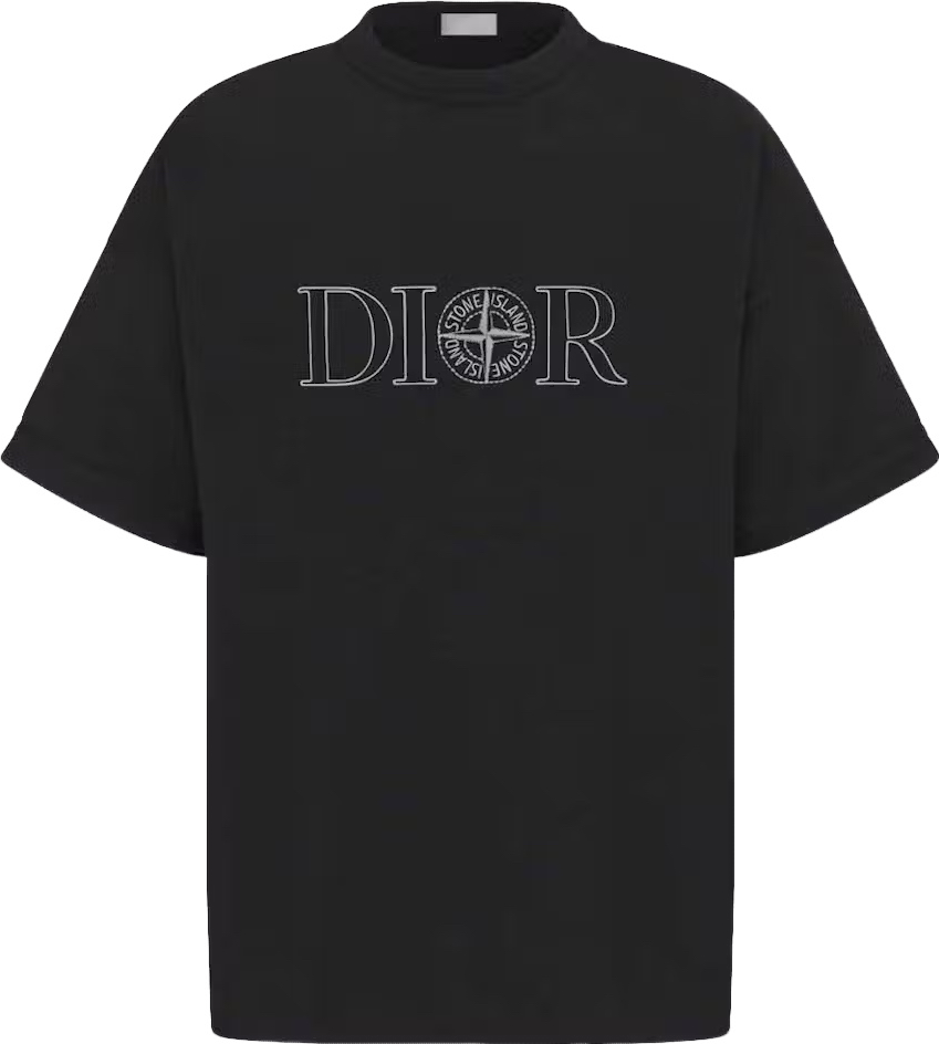 Dior T-shirt Oversized Noir Logo Compass